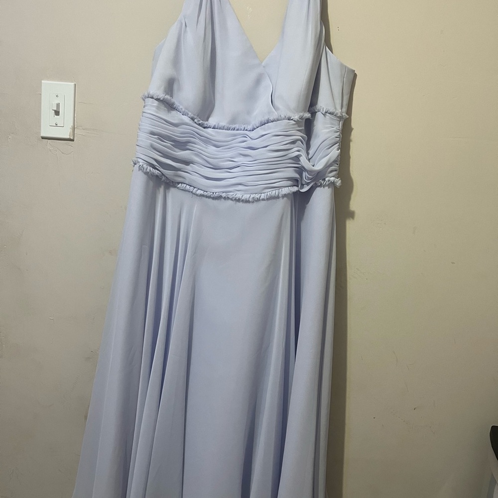 Elegant Light Blue Sleeveless Gown